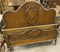 Antique walnut full-size bed