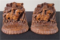 Mohawk Trail Native American Bookends (2)