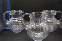 3 Plastic Water Pitchers