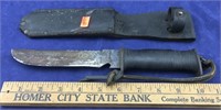 Large Vintage Trench/Deer Knife with Sheath