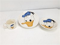 Vintage Donald Duck Bowl, Mug, & Plate