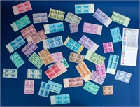 Stamps 50- 3¢  Commemorative Blocks of 4