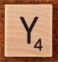 200 Scrabble Tiles - Natural Wood - Letter Y