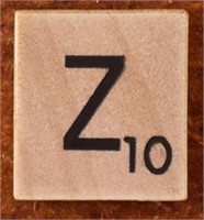 200 Scrabble Tiles - Natural Wood - Letter Z