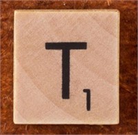 200 Scrabble Tiles - Natural Wood - Letter T