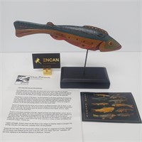 Don Preston, Carved Wood Fish Decoy, Signed