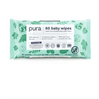 Pura Fragrance Free Sensitive Wipes  60 Count (12p