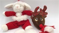 Five Santa hats, Rudolph door knob cover,