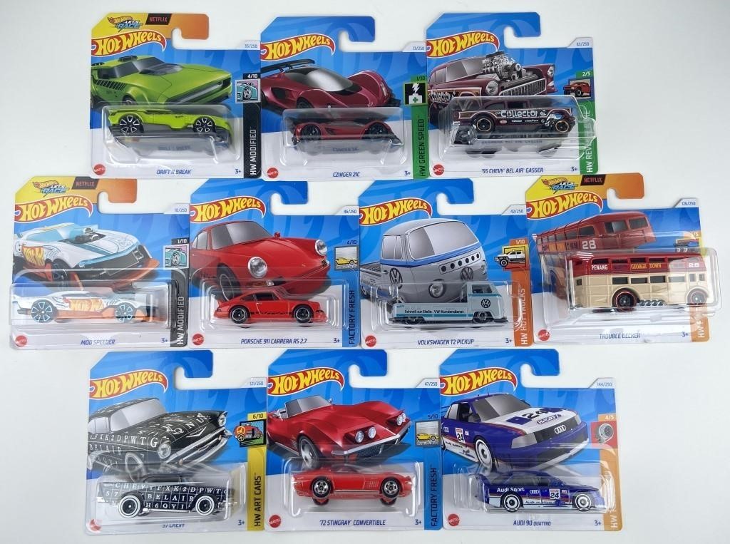 (10) X SEALED HOT WHEELS TOY CARS