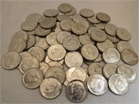 (80) 90% Silver 1964 Kennedy Half Dollars - Coins