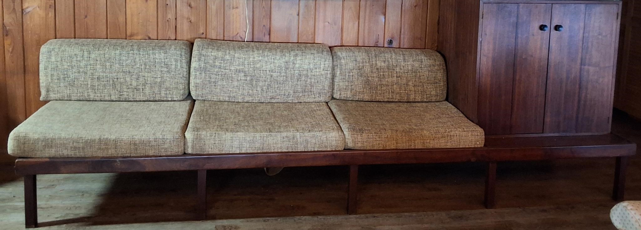 MCM Style Handmade Couch & Cabinet