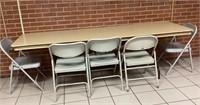 Folding Table & 5 Folding Chairs