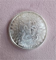 1 Oz .999 Fine Silver Round