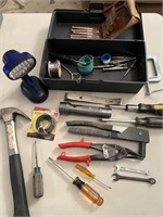 Tools (hammer, screwdrivers, snips, c clamp)