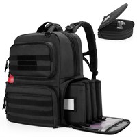 DSLEAF Tactical Pistol Backpack with 4 Pistol Case
