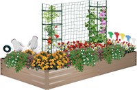 Galvanized Raised Garden Bed Kit 6x3x1 FT