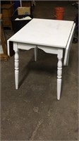 White drop leaf table
