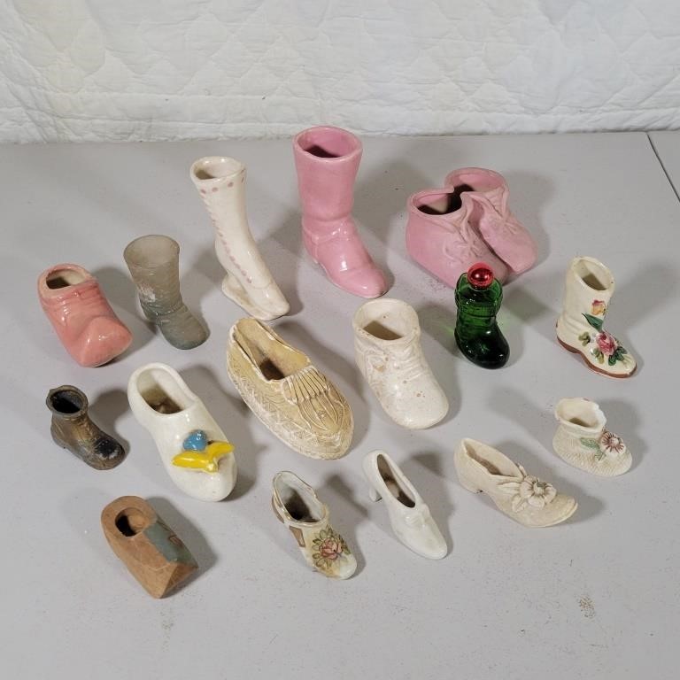 Vtg Ceramic Shoe Planters