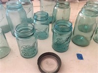 quart/pint blue jars