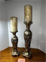 OUTSTANDING CANDLES ON HOLDERS