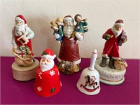 3 Musical Santa Figurines, Gorham, Bells