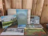 Assorted Collection of Hand Painted Artwork