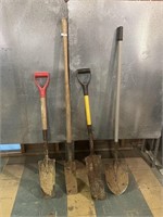 Lot of 4 Shovels