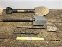 Lot of 4 Small Shovels - Military Etc.