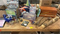 Rain Stick, Bronco Signs, Tea Pot, Misc.