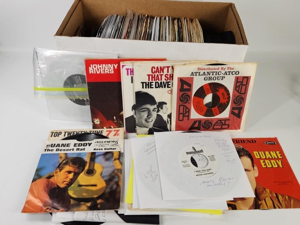 ASSORTED LOT OF VINTAGE 45 RPM RECORDS