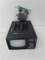 Deluxe 5-in portable black and white TV with