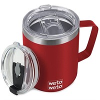 WETOWETO 14 oz Coffee Mug, Vacuum Insulated Campin