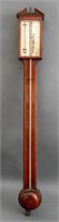 Barelli & Co. Mahogany Stick Barometer, 19th C.