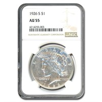 1926-s Peace Dollar Au-55 Ngc