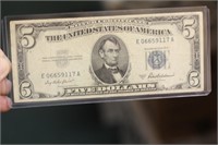 1953 Blue Seal $5.00 Note