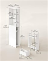 VASAGLE Tall Bathroom Cabinet, Slim Bathroom