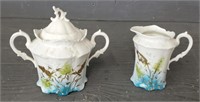 Prussia Delicate Porcelain Creamer/Sugar Bowl