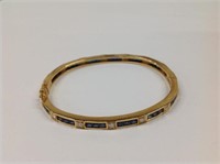 14k yellow gold Sapphire & Diamond Bracelet