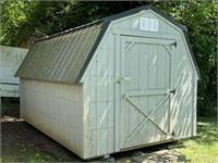 Light Grey 8'x12' Storage Shed, Barn Style