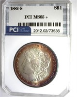 1882-S Morgan PCI MS65+ Great Rim Color