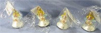 4 PC CHRISTOPHER RADKO CHRISTMAS ORNAMENT