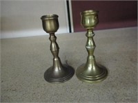 Vintage pair of  Brass candle stick holders