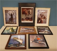 (8) Framed Animal Prints