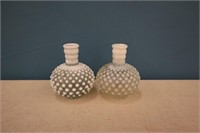 (2) Fenton Hobnail Vases