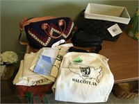purse, fanny pack, basket, cloth bags