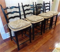 Wood & Rattan Ladderback Kitchen/Bar Stools