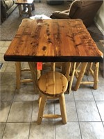 Cedar Table w/ (4) Chairs
