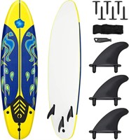 $93  Giantex Surfboard  6 Ft with 3 Detachable Fin