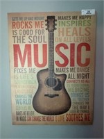 Canvas "Music" Hanging Picture