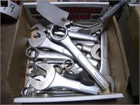 Box of assorted cut off wrenches, specialty tools